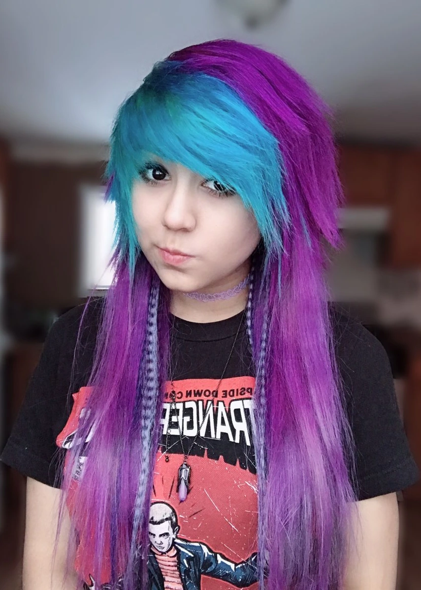 Emo Long Colored Hairstyle